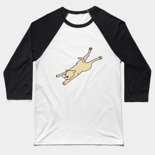 Lazy Dog Sploot Baseball T-Shirt